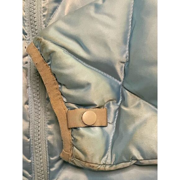 North Face Baby Blue 550 Goose Down Y2K Puffer Jacket size Large - Picture 10 of 16